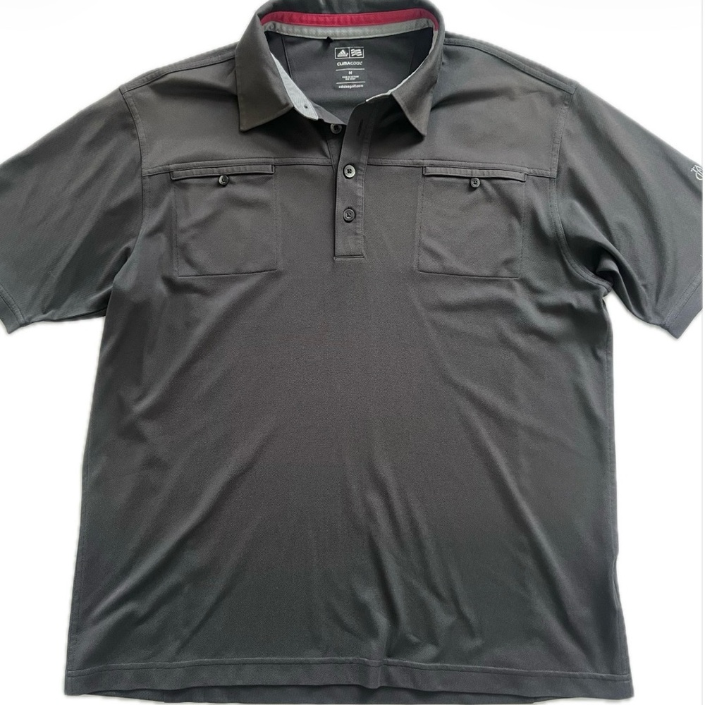 Adidas Climacool Lightweight Short Sleeve Golf Polo Dual Pocket with Logo Size M